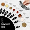thumbnail image 5 of Magnetic Measuring Spoons Set of 9 Stainless Steel Dual-Sided Stackable Measuring Spoon Nesting Teaspoons Measuring Dry and Liquid Ingredients, Fits in Spice Jars Set of 9 - Black, 5 of 9