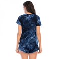 thumbnail image 3 of Ensemble de Pyjama Décontracté Teinture sur Nœuds Shorts pour Femme, Manches Courtes, Ensembles de Pyjamas pour Femme, Coton Douillet, Ensemble de Pyjama pour Femme, Hauts de Sommeil Élastiques, 3 of 6