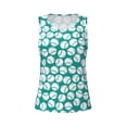 thumbnail image 3 of Picia Green Baseball Pattern Women's Workout Tank Top,Breathable Activewear,Slim Fit Athletic Top,Versatile Workout Moisture-wicking top-XX-Large, 3 of 9