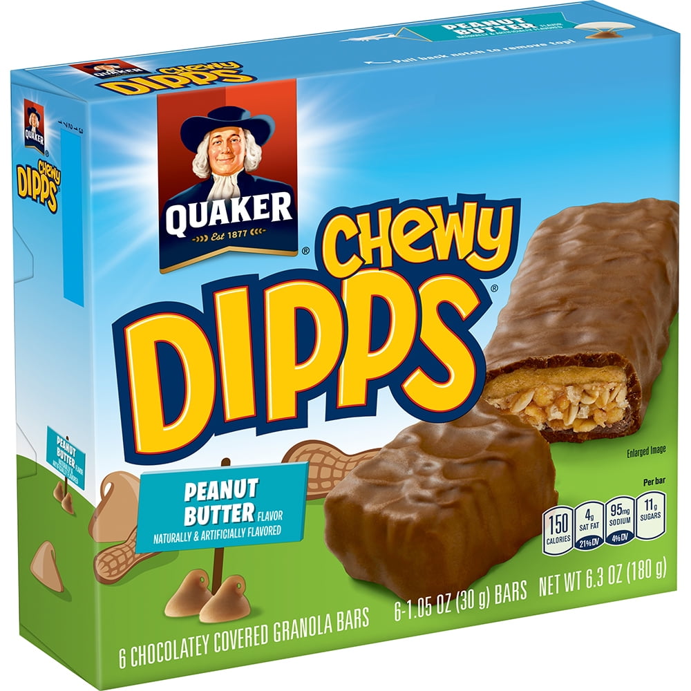 Quaker Chewy Dipps Peanut Butter 6ct