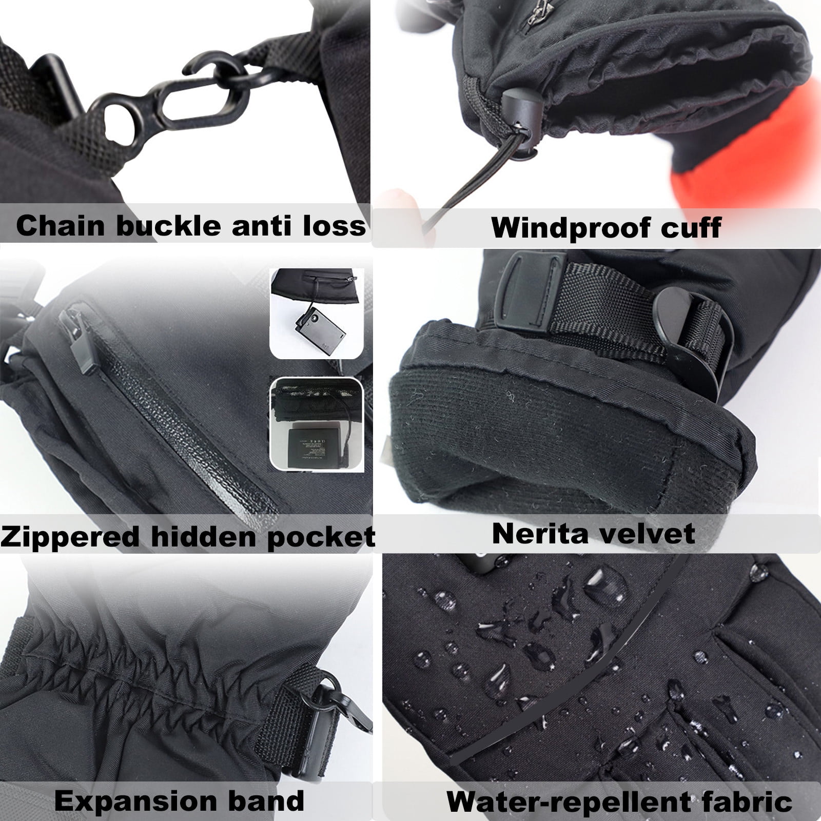 breaise Heated Gloves 3 Temperature Settings Electric Heat Gloves for Men Women for Sports Outdoor Skiing Climbing Hiking Winter Handwarmer