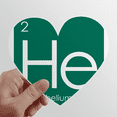 thumbnail image 1 of Chestry Elements Period Table Rare Gas Helium He Heart Vinyl Sticker Bicycle Bottle Decal, 1 of 3