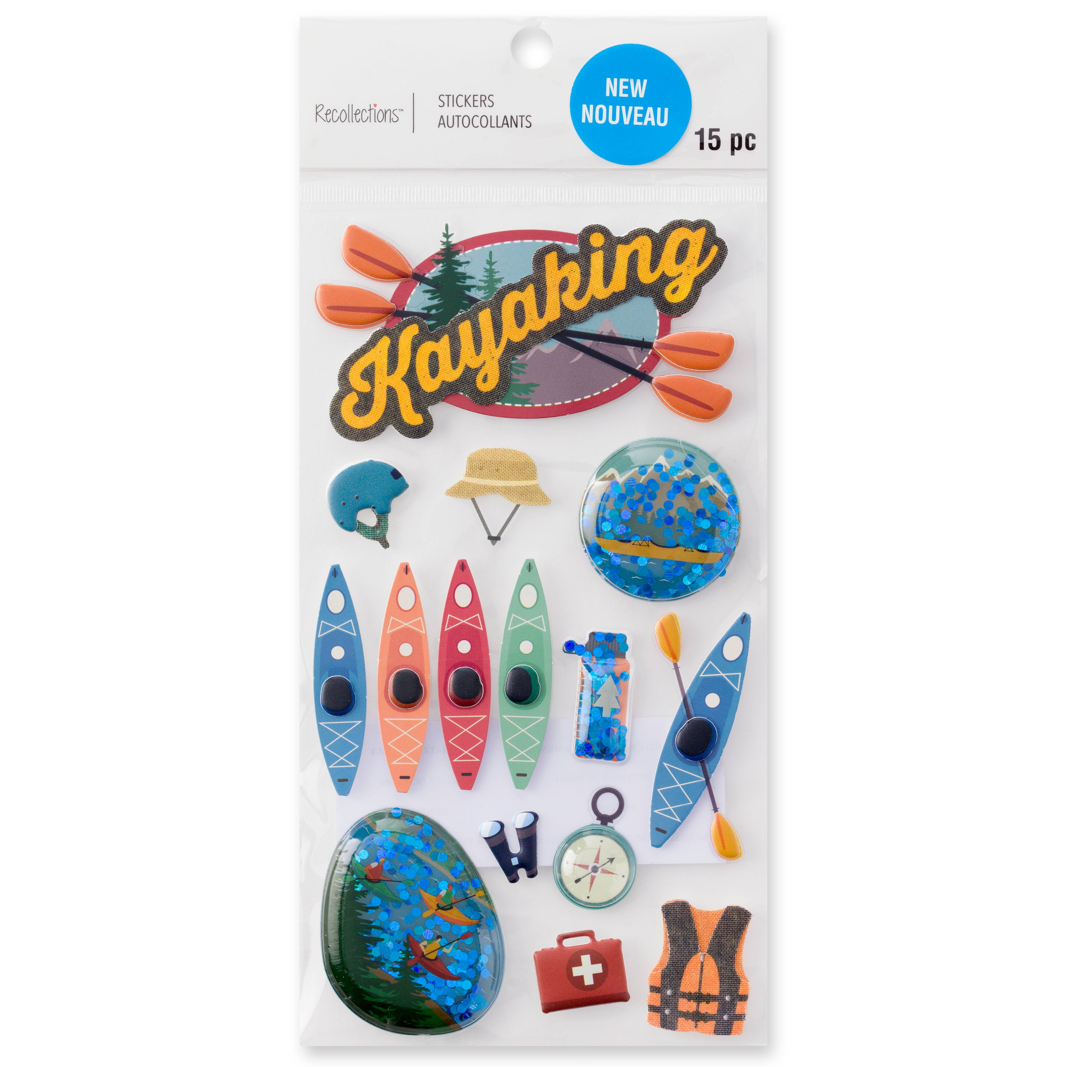 Buy 12 Pack Kayaking Stickers by Recollections Online at Lowest Price