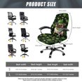 thumbnail image 6 of SCRAWLGOD St. Patrick's Day Elastic Seat Covers for Office Chairs Universal Dustproof Desk Rotating Chair Slipcovers Removable Boss Chair Covers, Four Leaf Clover Pug Leprechaun Hat Green Black, L, 6 of 7