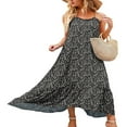 thumbnail image 2 of EIMELI Robe d'Été Sans Manches pour Femmes Motifs Floraux Col à Volants Ourlet Haut-Bas Robe Mignonne, 2 of 6