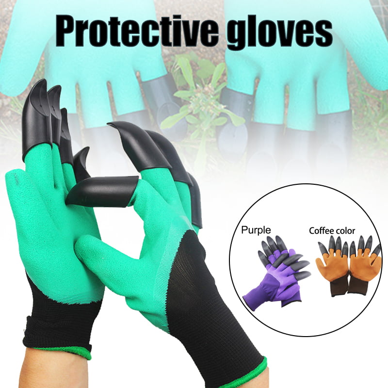 NEW Garden Genie Gloves With Fingertips Claws Quick Easy to Dig and Plant Safe 