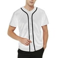 thumbnail image 5 of TOPTIE 2 Pack Men's Baseball Jersey Button Down Jersey Short Sleeve Shirt-Black White-XL, 5 of 6