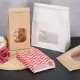 thumbnail image 5 of 100pcs Paper Sandwich Bags, 1.2x5.1x7.5 Inches Paper Lunch Sack Bags Kraft Paper Bags, Red, 5 of 6