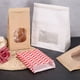 thumbnail image 5 of 100 piezas de bolsas de papel para sándwich, 1.2x5.1x7.5 pulgadas, bolsas de almuerzo de papel, bolsas de papel kraft, rojas, 5 of 7