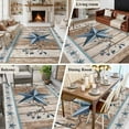 thumbnail image 5 of Large Area Rugs for Living Room Bedroom, Texas Star Rustic 8'x10' Rug Washable Carpet Runner Indoor Outdoor, Country Blue Berry Brown Wooden Plank Non Slip Floor Mats Rug for Kitchen, Patio, 5 of 8