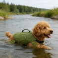 thumbnail image 6 of Gytml Dog Life Jacket, Adjustable Dog Flotation Vest With D-Ring Leash Clip, Buoyant Pet Life Jacket For Swimming Water Activities Green-33cm, 6 of 7