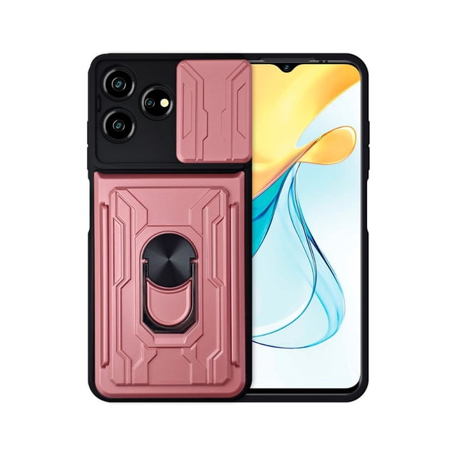 Funda Anillo y Tarjetero Card Slot para ZTE Axon 50 Lite