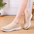 thumbnail image 4 of Willtoo Orthopedic Womens Knitted Flat Walking Shoes Comfortable Slip On Mesh Lightweight Sneakers Casual Soft Gym Non Slip Loafers, 4 of 6