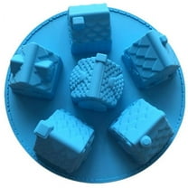 Silicone 3D Christmas Gingerbread House Cake Mold Chocolate House Baking Decoration Biscuit Baking Pan Mold