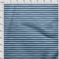 thumbnail image 4 of oneOone Cotton Poplin Twill Teal Blue Fabric Stripes Fabric For Sewing Printed Craft Fabric By The Yard 56 Inch Wide, 4 of 5