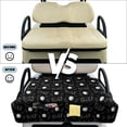 thumbnail image 6 of COEQINE Quilted Golf Cart Seat Cover, Folds Like a Bag with Handle for Easy Carry, Universal Fit 51.2"x30.3" for EZGO Yamaha Club Car 2-Seaters, 4 Pockets, Golf Pattern Black, 6 of 8