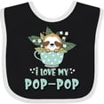thumbnail image 3 of Inktastic Teacup Raccoon I Love My Pop-pop Boys or Girls Baby Bib, 3 of 4