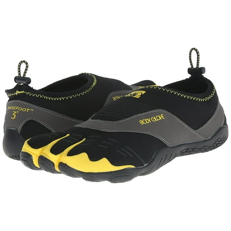 Mens Vapor Glove Shoes - Body Glove Mens 3T Barefoot Cinch Water Shoe (Black/Yellow, 8)