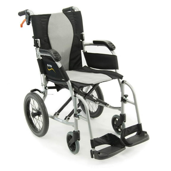 Karman Healthcare S-2512F18S-TP Ergo Flight Transport 18" with Swing Away footrest and Companion Brakes & Free Black Wheelchair Seatbelt!