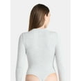 thumbnail image 2 of No Boundaries Seamless High Neck Bodysuit with Long Sleeves, Women's, 2 of 4