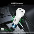 thumbnail image 5 of Esoulk 40W PD Dual Type-C USB Ports, Fast Charging Car Charger with Glass Screen Protector for iPhone 15 Pro Max - White, 5 of 9