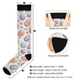 thumbnail image 3 of FORMRS Womens Knee High Socks Casual Long Thick Travel Daily Wear, 2 Pairs, Pastel Easter Pattern, 3 of 6