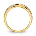 thumbnail image 2 of Finest Gold 14K Yellow Gold Rhodium Diamond Ring - Size 7, 2 of 5