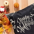 thumbnail image 4 of Happy Halloween Pillow Cover Pumpkin Spider Web Pillow Case Black Linen Throw Cushion Cover Cushion Cases for Home Office Halloween Sofa Bed Decoration, 18" x 18" (4Pcs), 4 of 6