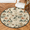 Multicolour 4, variant on CURLYOOT Round Rug 3ft Vintage Bee Area Rug, Washable Circle Mat Non Slip Floor Carpet Mat, Wild Flower Floral Soft Indoor Rugs for Entryway Living Room Dining Room Bedroom