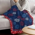 thumbnail image 3 of Independence Day Blanket Soft Cozy Warm Throw Blanket for Couch, Plush Fuzzy Flannel Fleece Blankets for Sofa, Red Blue Fireworks Stars Flag Day Bed Blankets Lightweight Gifts for Women, 30"x40", 3 of 9