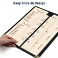 thumbnail image 4 of WeChef 30 pack 4.25"x14" Restaurant Menu Book Covers 4 Page 8 View Book Style for Cafe Hotel Bar Black, 4 of 9