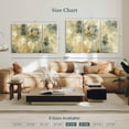 thumbnail image 4 of Elephant Stock Secret Garden Blooms Wall Art - Horizontal Multi Panel Canvas - Living Room Wall Decor - Abstract Multi Panel - Blue And Yellow Decor By Silvia Vassileva - 50" x 32", 4 of 8