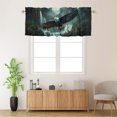 thumbnail image 2 of Eagle Rod Pocket Thermal Insulated Curtain Valance Forest Waterfall Nature Landscape Window Treatment Valance Curtains for Bathroom 54 by 18 in, 1 Panel, 2 of 6