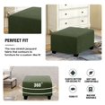 thumbnail image 4 of EIGTHTAIL Square Ottoman Covers Ottoman Slipcovers Folding Storage Stool Furniture Protector Form Fit with Elastic Bottom  Stretch High Spandex Small Checks Jacquard Fabric Brown XL 35”-, 4 of 6