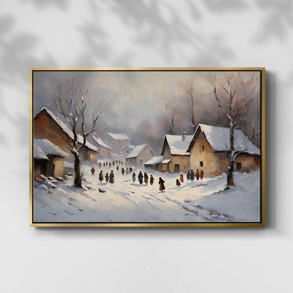 Vintage Landscape-CCX By Wexford Home Framed in Gold Wood Gallery Wrapped Canvas 25 in. x 37 in.
