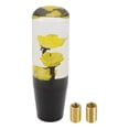 thumbnail image 1 of Perilla de Cambio de Coche Unique Bargains 15cm Perilla de Cambio Frontal Universal para Vehículos Automáticos y Manuales Acrílico Amarillo con 2 Adaptadores 1 Set, 1 of 6