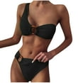 thumbnail image 2 of Trajes de baño tankini para mujer, moda de verano para mujer, color sólido con cojín en el pecho y sin soporte de acero, traje de baño con tirantes sin espalda, 2 of 5