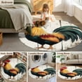 thumbnail image 5 of Round Rugs 3.3 Ft, Vintage Rooster Non Slip Area Rugs for Kitchen Bedroom Entryway, Retro Farmhouse Rooster Watercolor Washable Carpet Runner Rug Floor Mats for Bedroom Home Decor, 5 of 9
