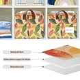 thumbnail image 4 of Yayeee Foldable Storage Basket for Shelves with Handles Waterproof Cloth Bins, Green Retro Autumn Leaves, 4 of 7