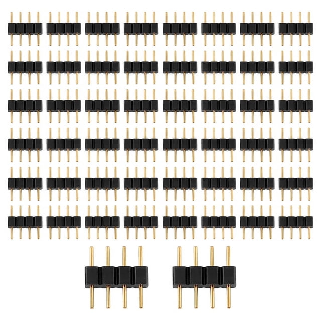 50Pcs 4 Pin Rgb Led Strip Adaptador de Enchufe Macho Conector para 3528 5050 Strip Light