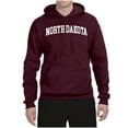thumbnail image 2 of Wild Bobby State of North Dakota College Style Unisex Hoodie Sweatshirt, 2 of 6