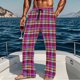 thumbnail image 1 of Pantalones de pijama largos para hombre, informales, con estampado a cuadros, holgados, deportivos, elásticos, rectos, vintage, con bolsillos, 1 of 6