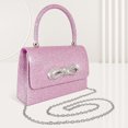 thumbnail image 2 of Women Evening Bag Bow Clutch Purse Glitter Rhinestone Sparkly Mini Square Bag Wedding Party Prom Purse, 2 of 5
