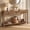 Warm Earth Brown, variant on VASAGLE Narrow Console Table with Drawers and Shelf, Long Sofa Table, 63 x 9.4 x 29.9 Inch, Cloud White and Warm Earth Brown, Liry Collection