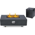 thumbnail image 2 of EastVita 36 Inch Outdoor Propane Fire Pit Table, Patio Heater with Wind Shield, 2 of 7