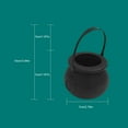 thumbnail image 2 of Fnochy 5 Pcs Halloween Mini Candy Kettles Novelty Cauldron Kettles Cups, Plastic Mini Black Witch Cauldron Multi-purposed Novelty Candy Holder for Halloween, St Patrick's Day Party Clearance, 2 of 5