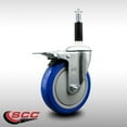 thumbnail image 2 of 5 Inch SS Blue Poly Swivel 7/8 Inch Expanding Stem Caster Total Lock Brake SCC, 2 of 2