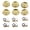 Gold, variant on M Buder Premium Metal Guitar Tuning Peg Buttons 6 Pieces Set, Easy to Install Replacement Machine Head Tuner Knobs for Acoustic and Electric Guitars, Includes Screws and Washers, Black
