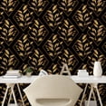 thumbnail image 2 of Ambesonne Botanical Peel & Stick Wallpaper for Home, Gold Leaves Rhombus Art, 13"x100", Pale Cinnamon Dark Grey, 2 of 5