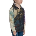 thumbnail image 3 of Lsque Colorful Ink Cute Horse Patten Youth Hoodie Sweatshirt Pullover with Kangaroo Pocket Boys and Girls Hoodie Warm Hoodie for Kids-X-Large, 3 of 6
